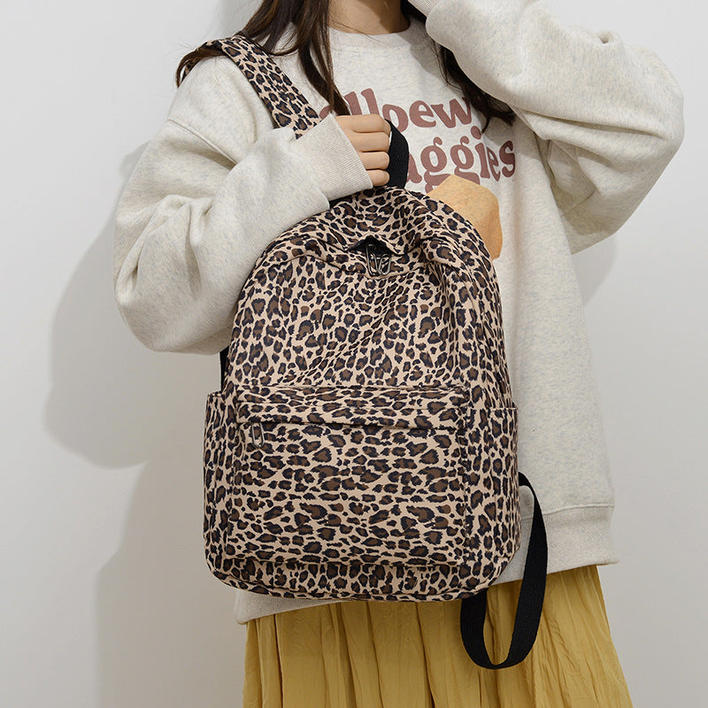 Stylish Backpack in Leopard Print Kalsten