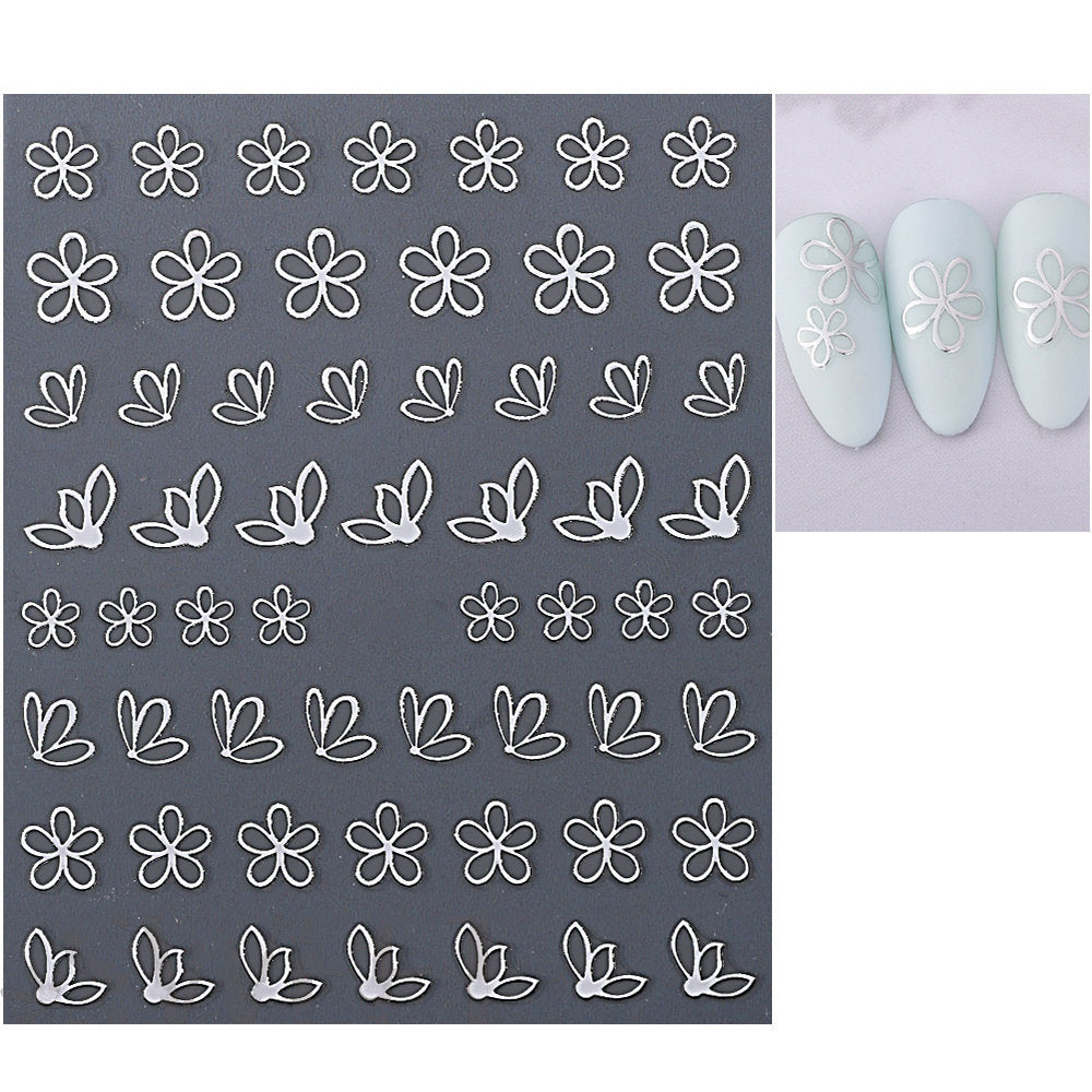 Floral Butterfly Nail Art Decals