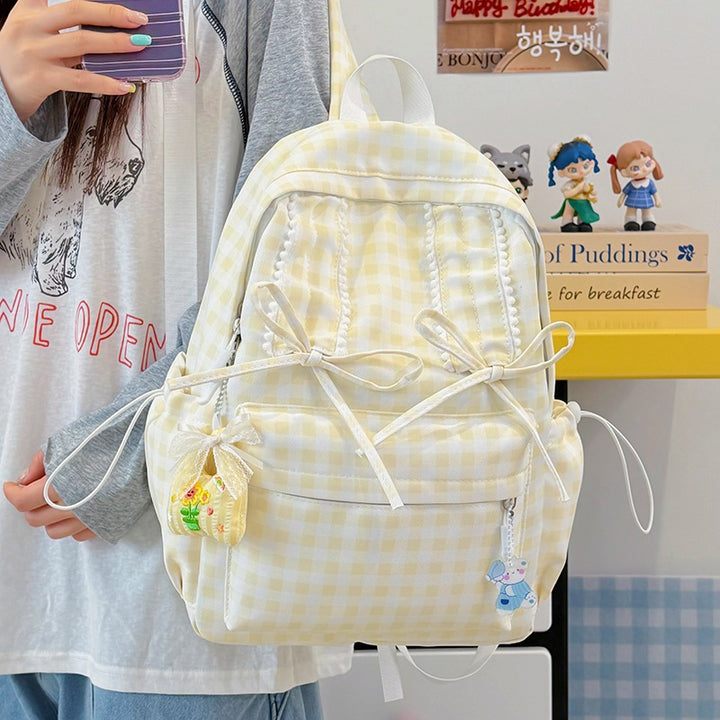 Playful Bunny-Ear Patterned Backpack Kalsten