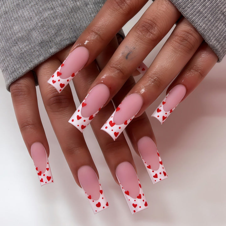 Artificial nails with heart design Kalsten