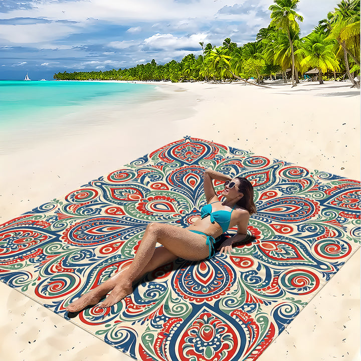 Mandala Design Beach Mat Kalsten