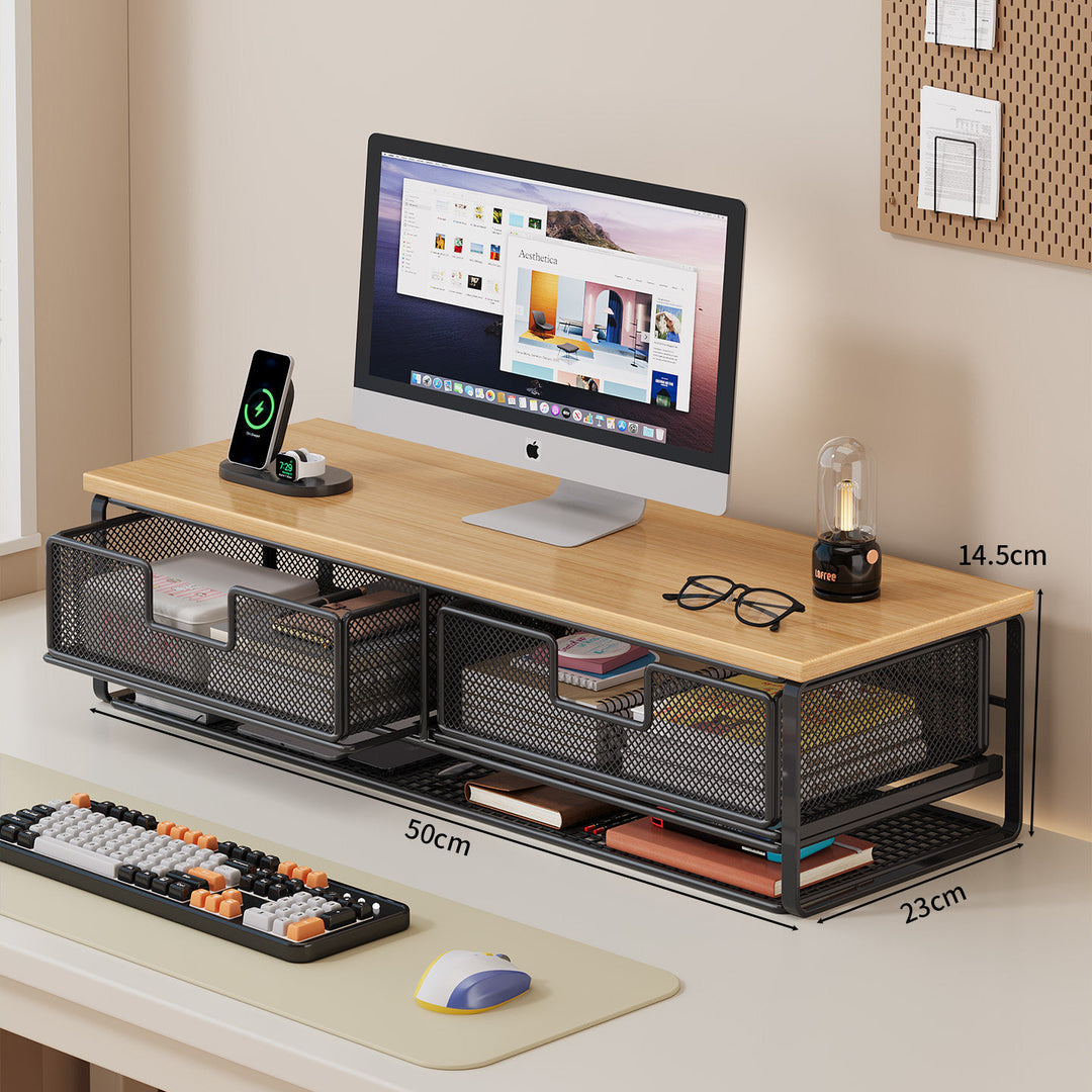 Multi-Functional Desk Organizer with Mesh Storage Bins Kalsten