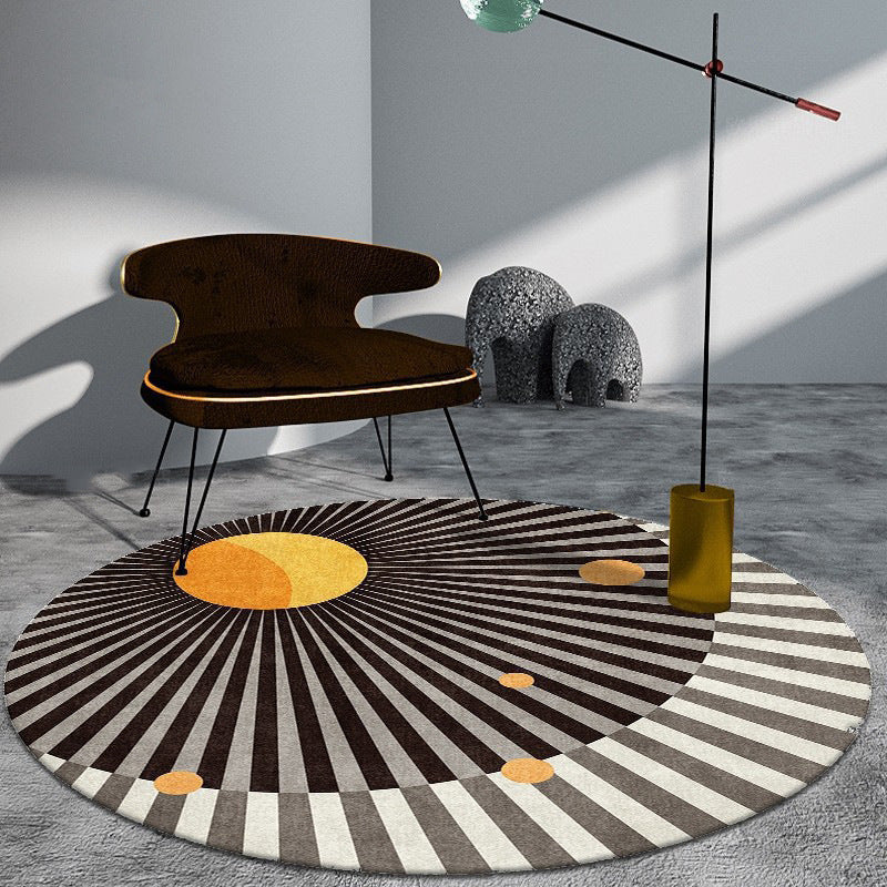 Round Geometric Pattern Area Rug Kalsten