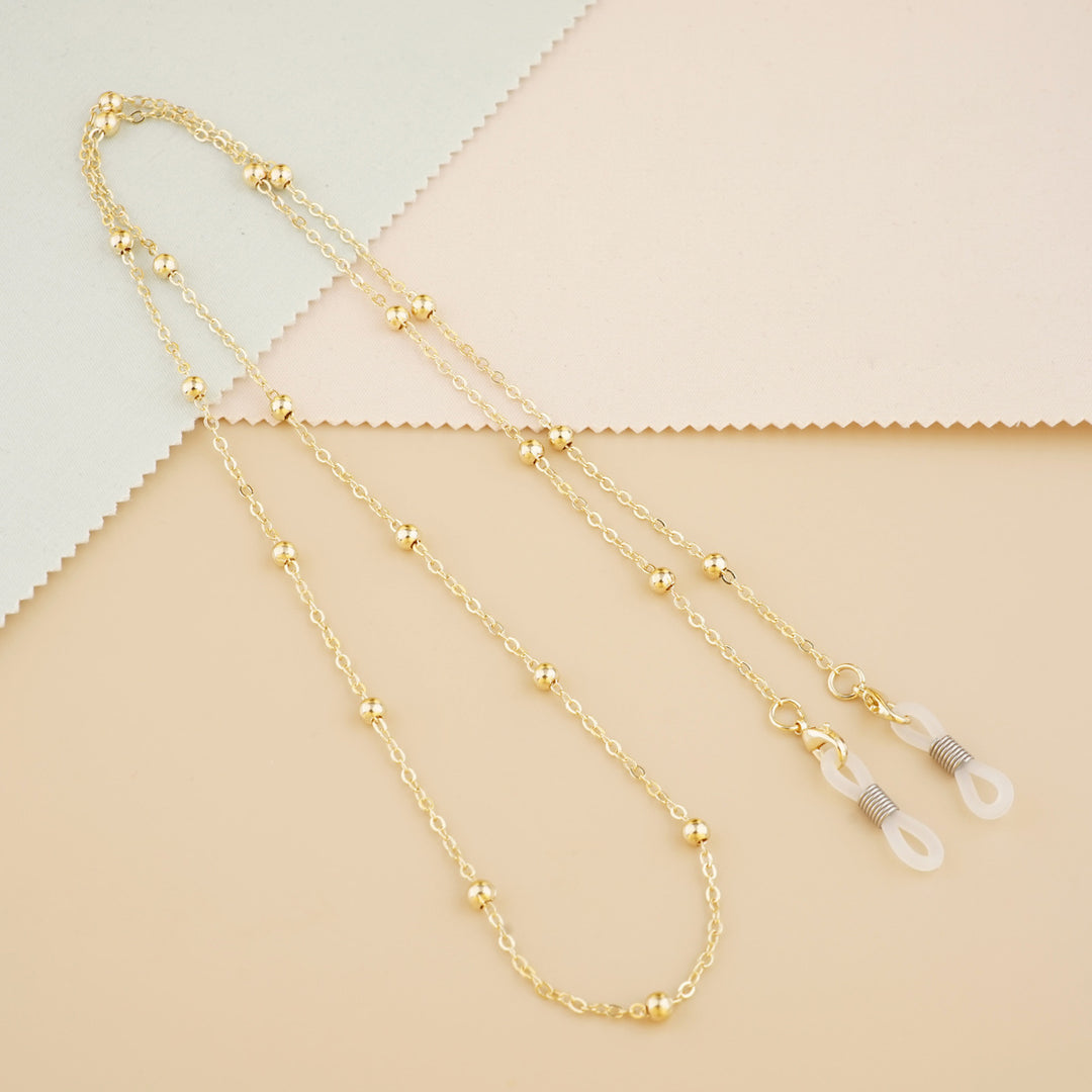 Silver Bead Decorative Eyewear Holder Chain Kalsten