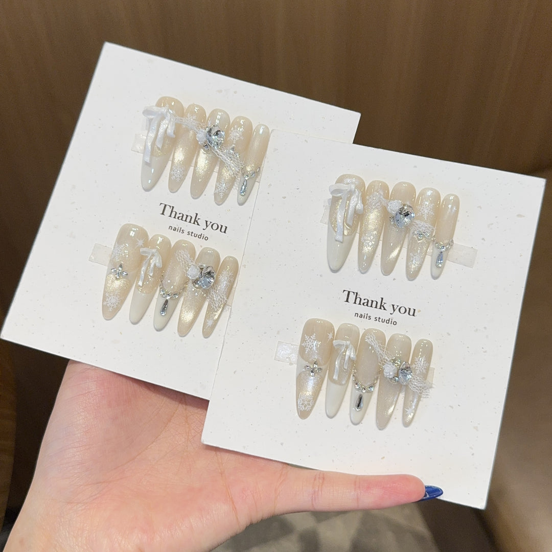 Artificial Nail Set with Festive Design Kalsten