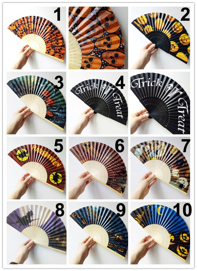 Ladies Fan with Creative Halloween Design Kalsten