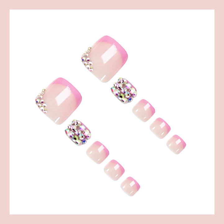 Nail art set with elegant glitter accents and romantic designs Kalsten