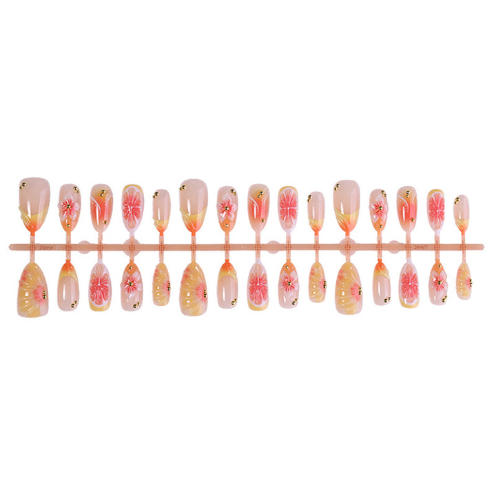 Nail Art Set with Floral and Shiny Accents Kalsten