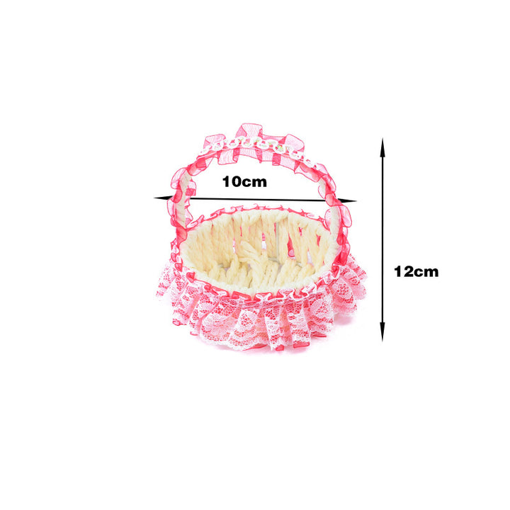 Decorative Lace Trim Woven Basket Kalsten