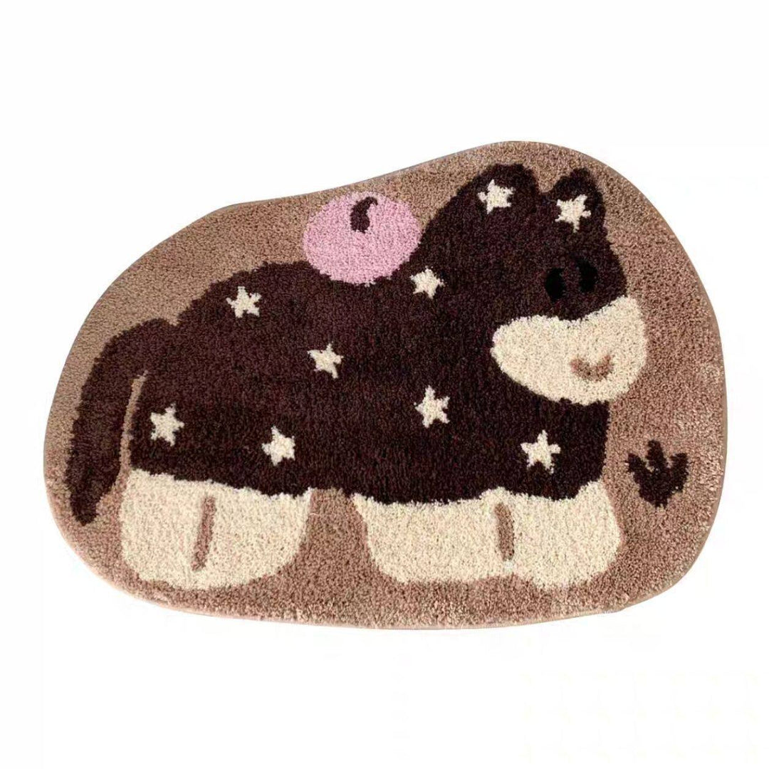 Plush Smiley Face Bath Mat