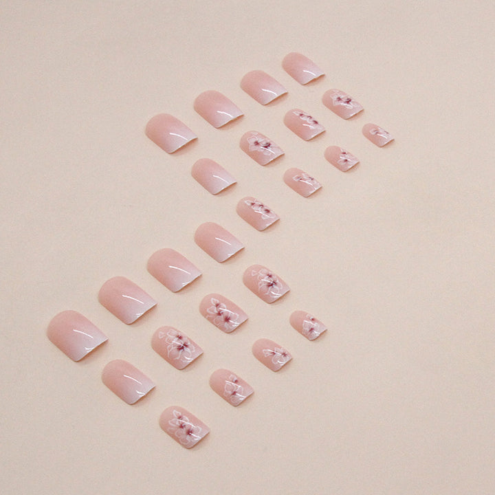 Elegant Floral Print Nail Art Tips Kalsten