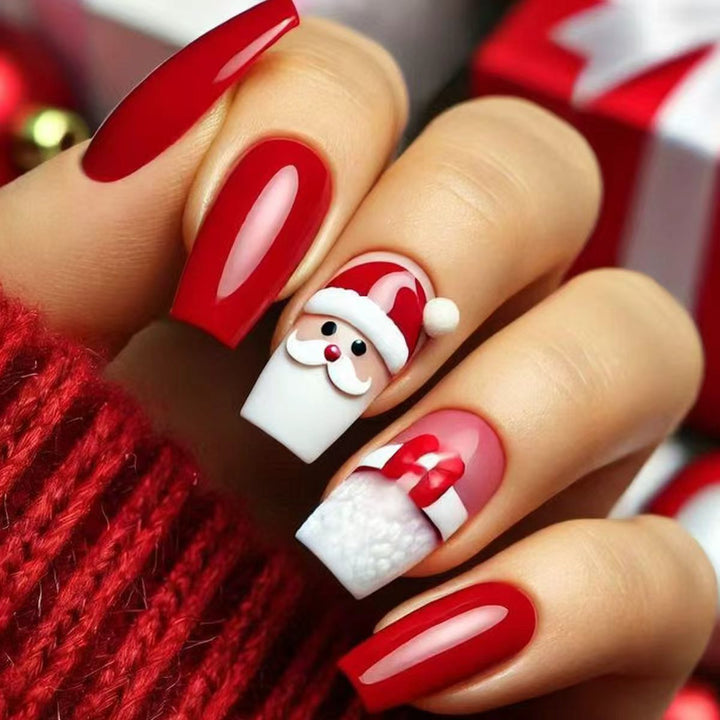 Festive artificial nails with Christmas motifs Kalsten
