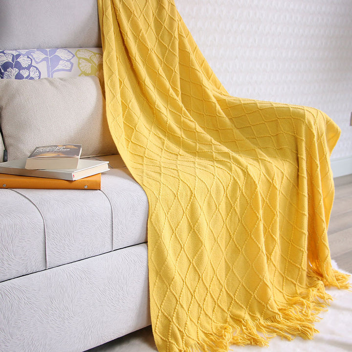 Textured Woven Throw Blanket Kalsten
