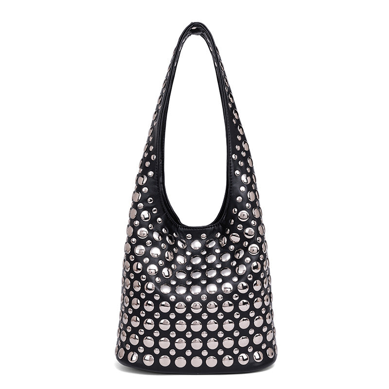 Studded Leather Shoulder Bag Kalsten