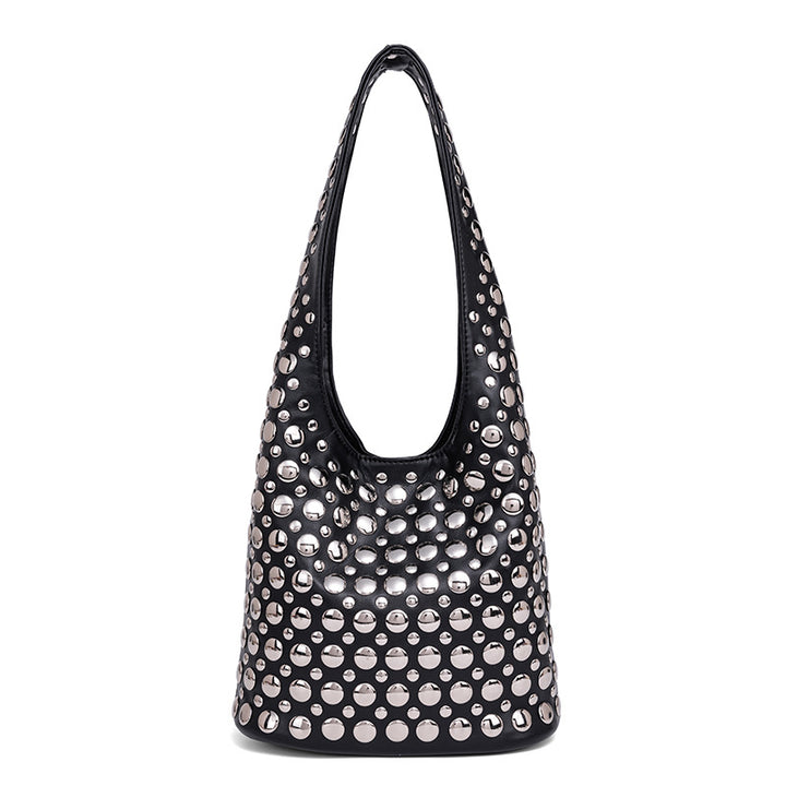 Studded Leather Shoulder Bag Kalsten