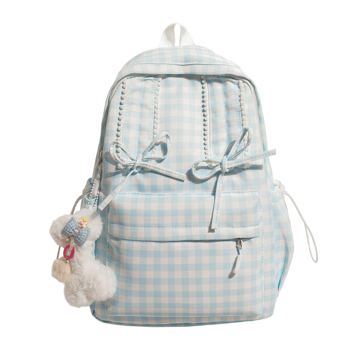 Stylish Gingham Print School Backpack Kalsten