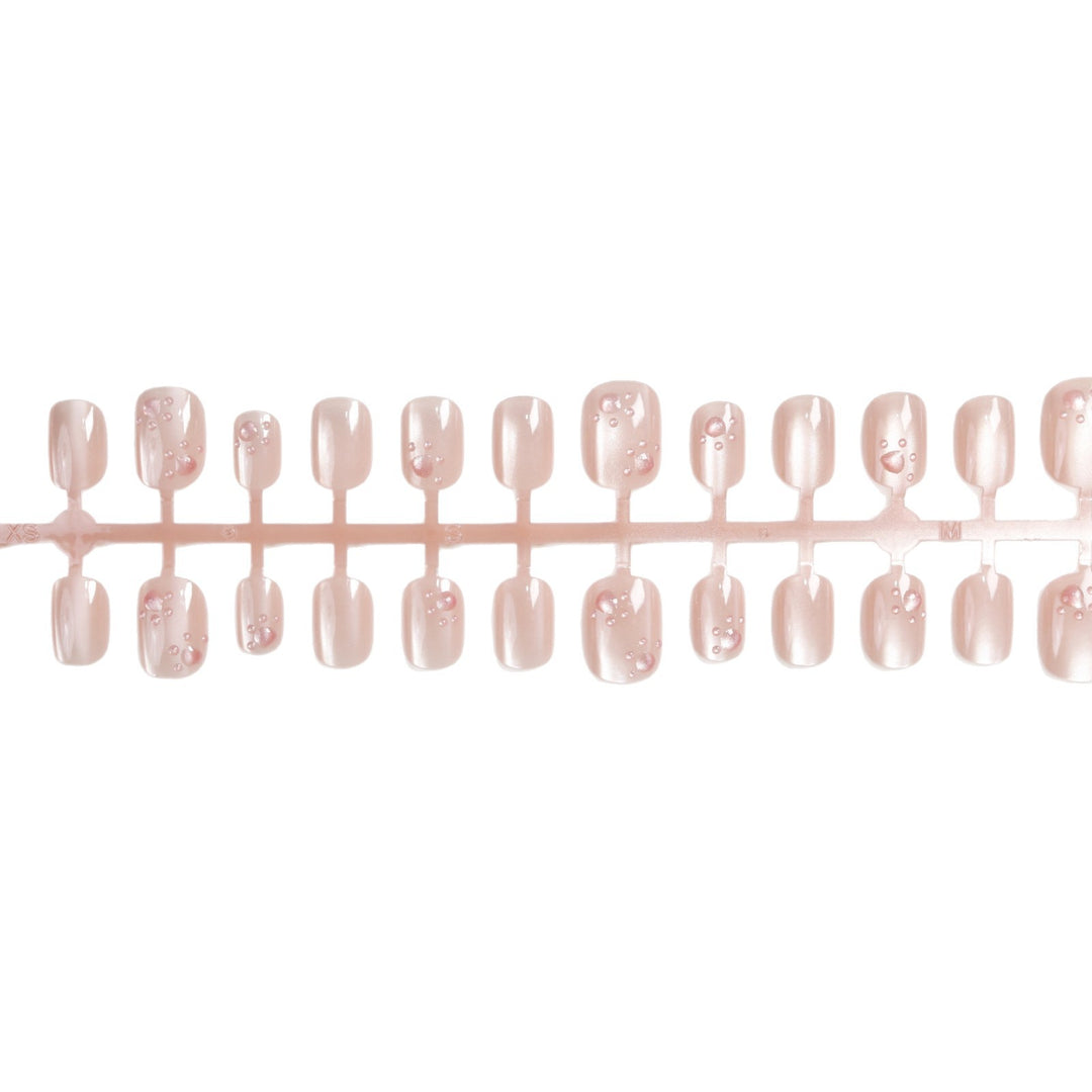 Shimmering Glossy Press-On Nail Set