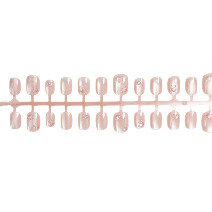 Shimmering Glossy Press-On Nail Set