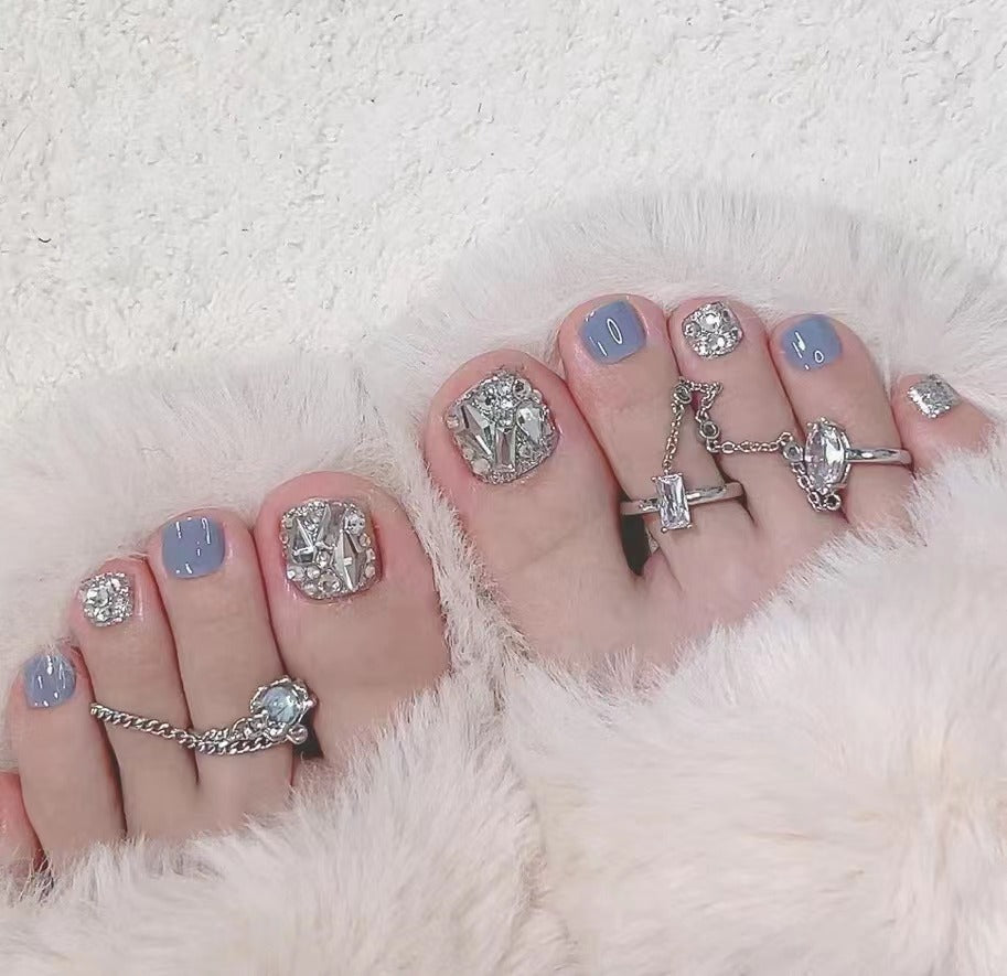 Elegant Crystal Accented Pedicure