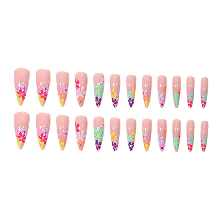 Artistic Floral Nail Art Extensions Kalsten