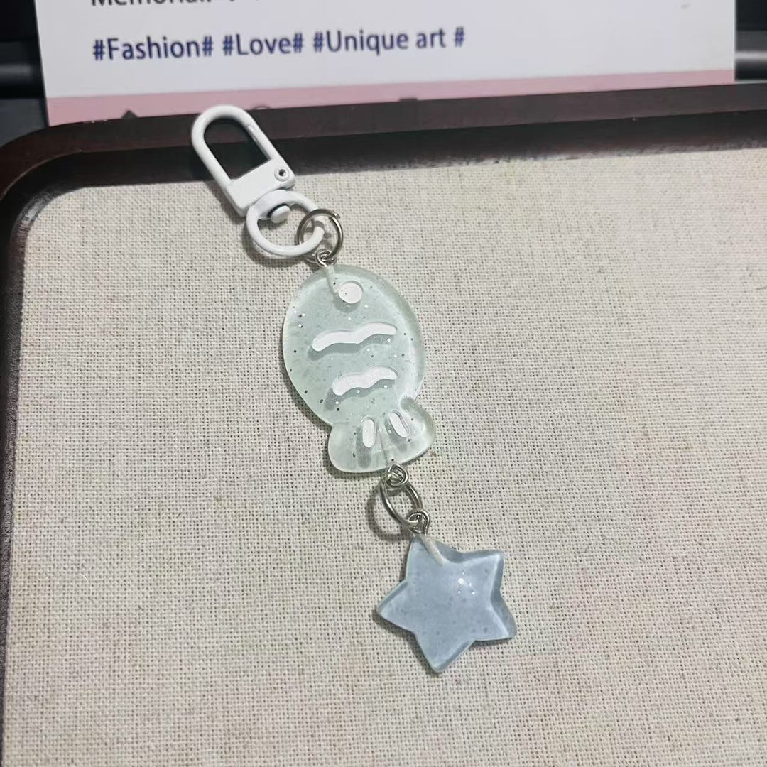 Playful keychain with fish and star motif Kalsten