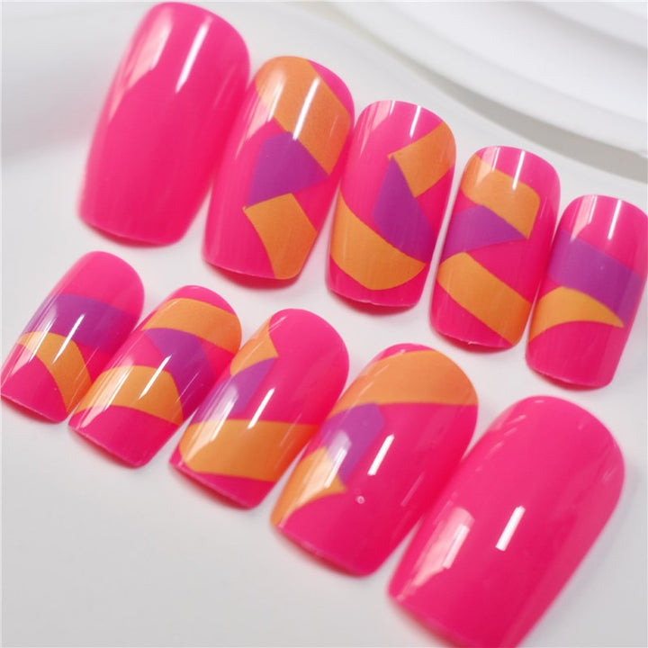 Vibrant Nail Art Press-On Set Kalsten