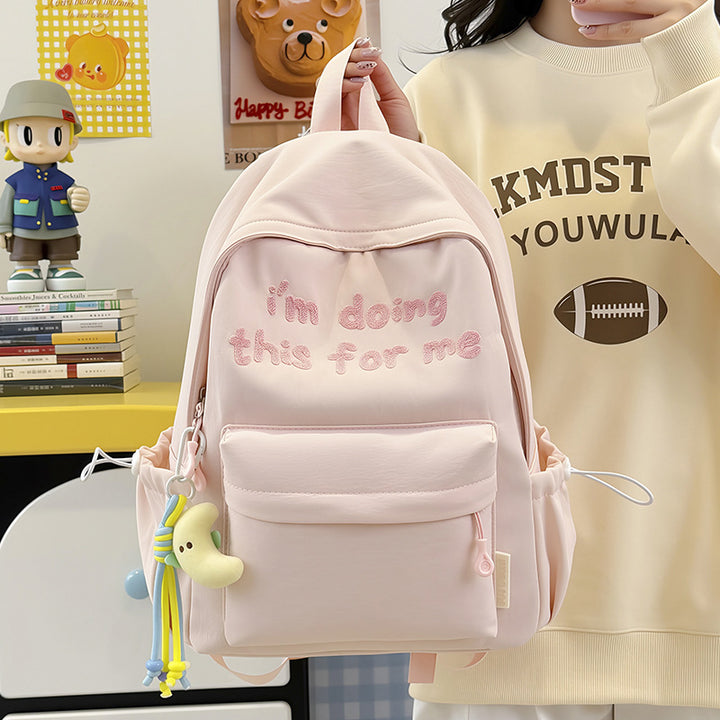 Embroidered Motivational Casual Backpack Kalsten