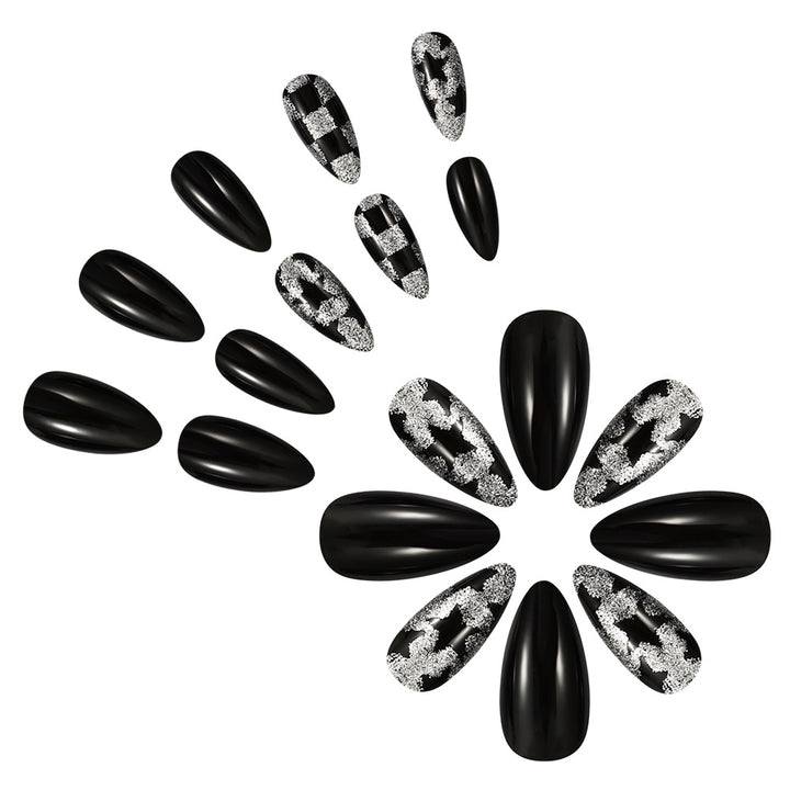 Glamorous Glittery Press-On Nails Kalsten