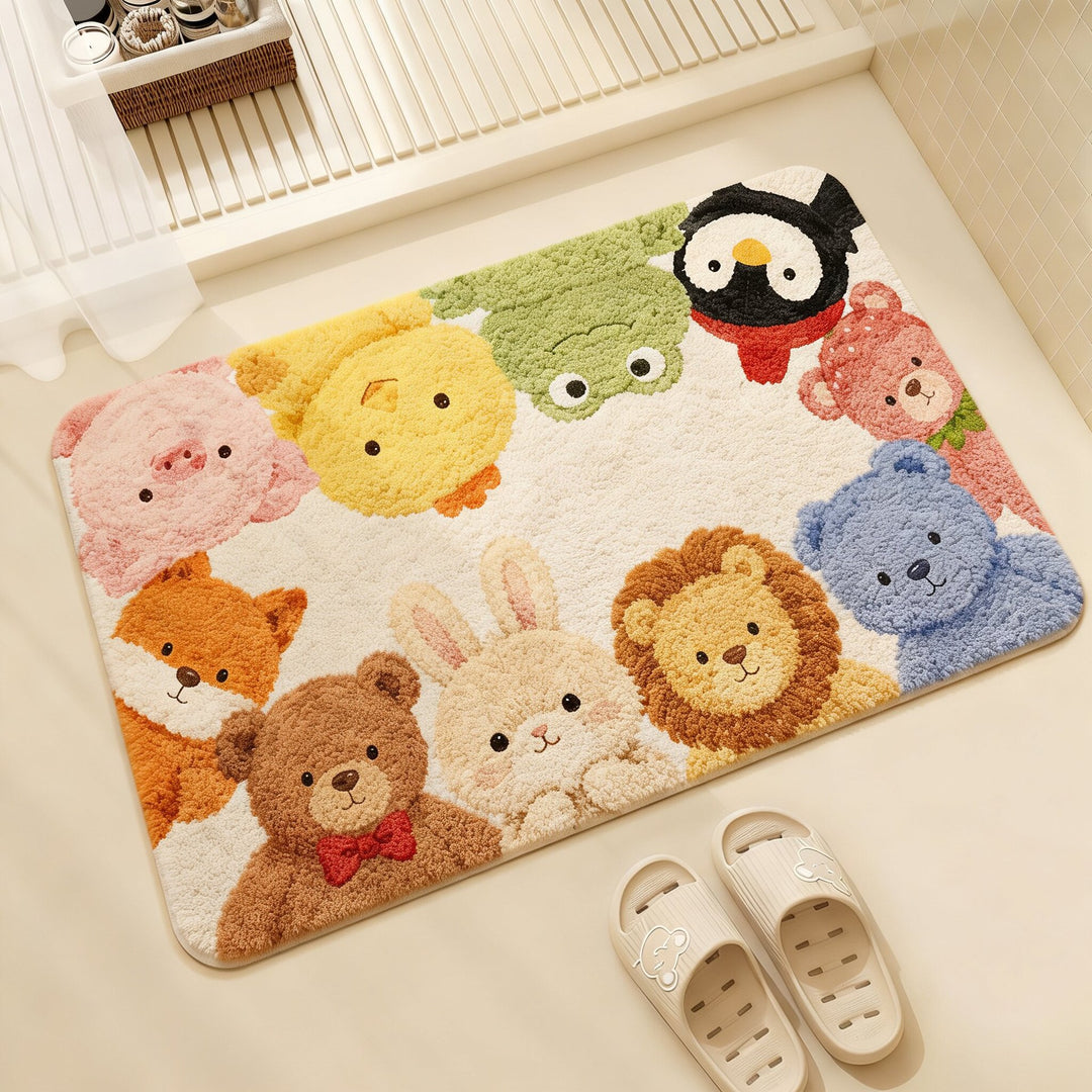 Cute Cat-Themed Bath Mat