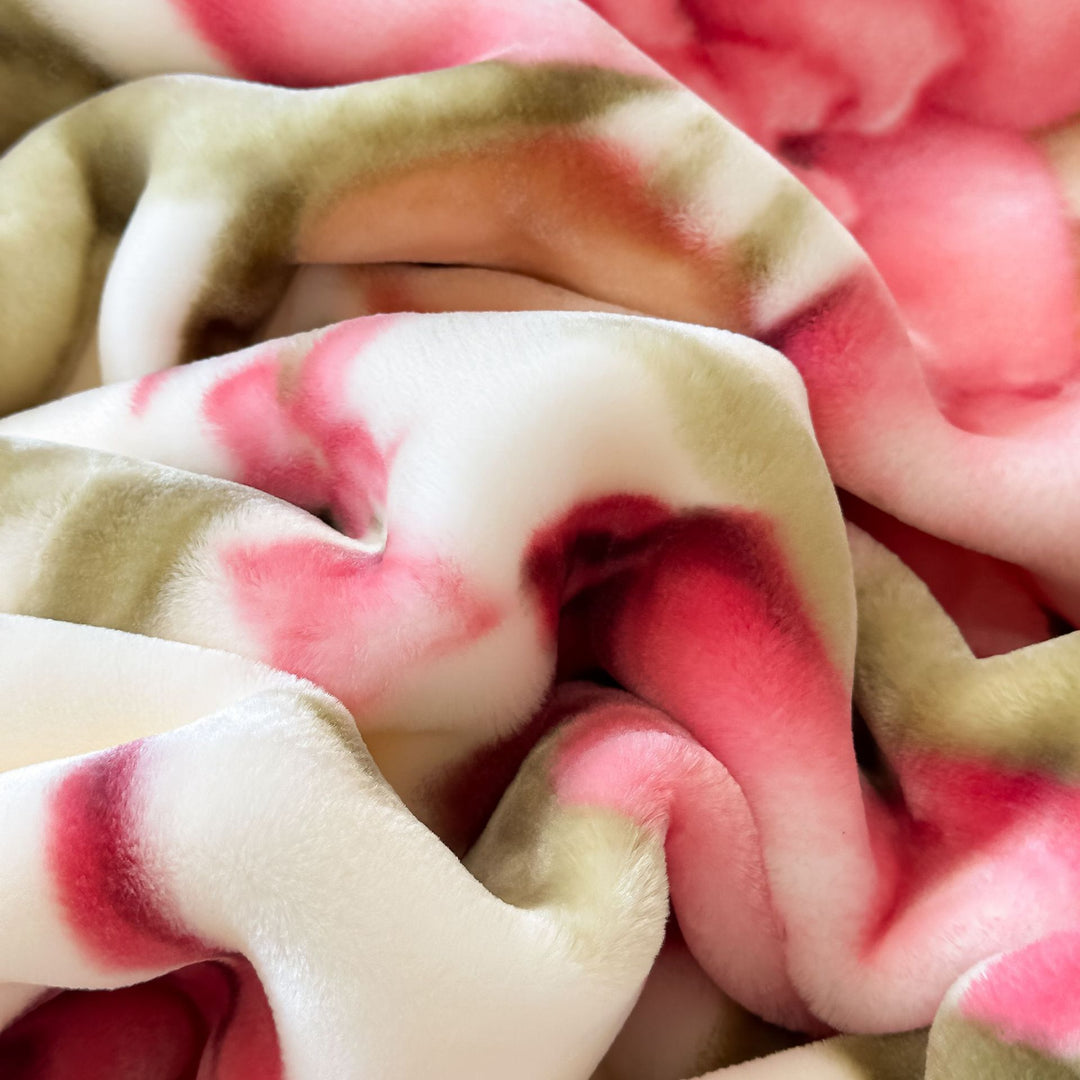 Floral Patterned Fleece Throw Blanket Kalsten