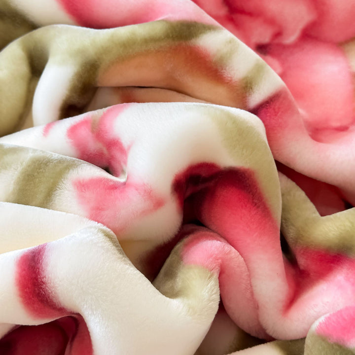 Floral Patterned Fleece Throw Blanket Kalsten