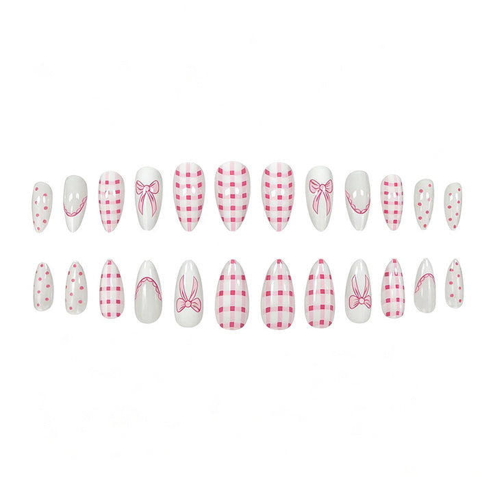 Decorative Pink Bow Nail Art Enhancements Kalsten