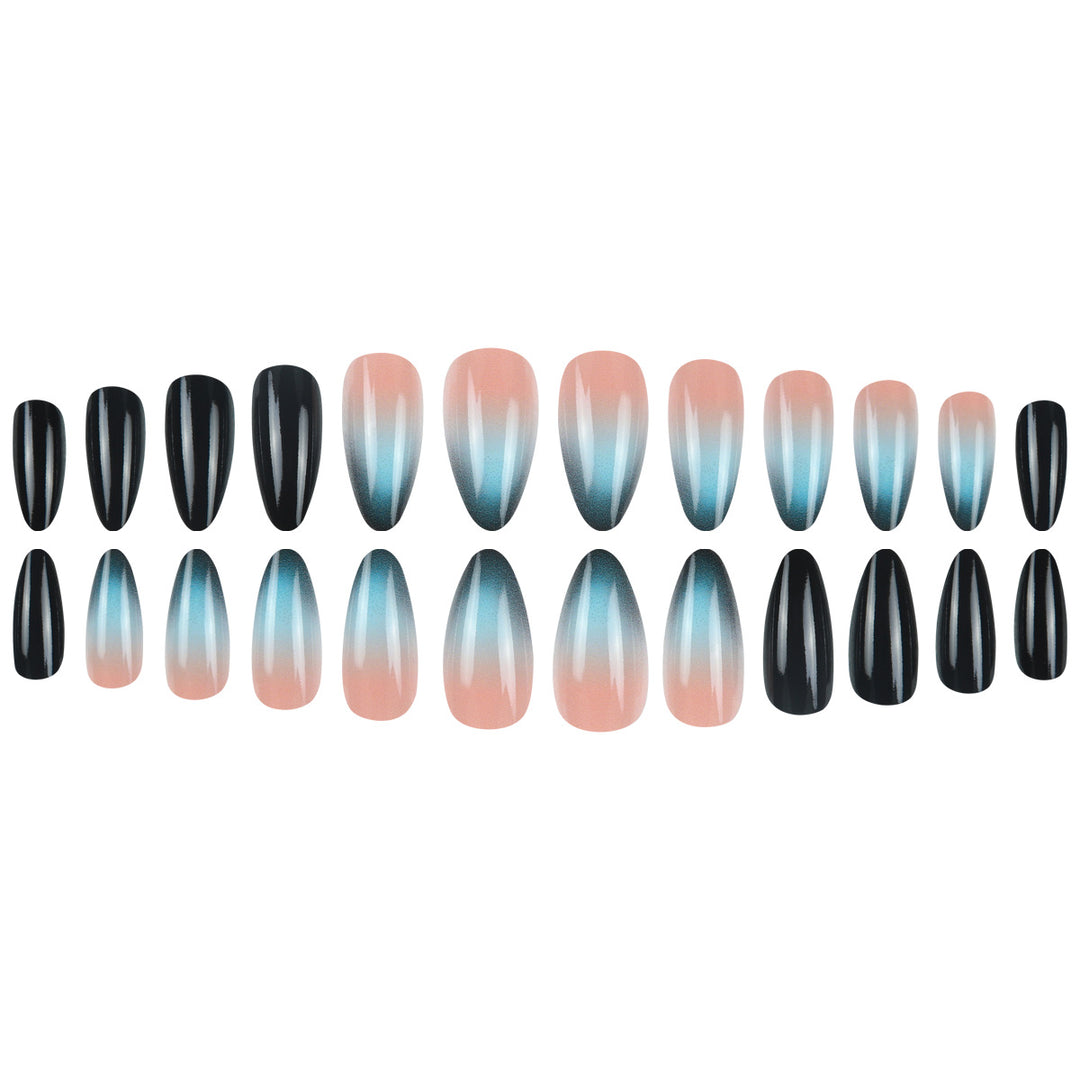 Artistic Stiletto Press-On Nails with Gradient and Glossy Finish Kalsten