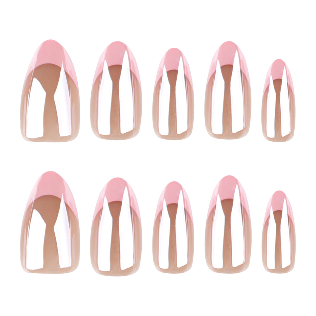 Artistic stiletto nails with gloss and transparency effects Kalsten