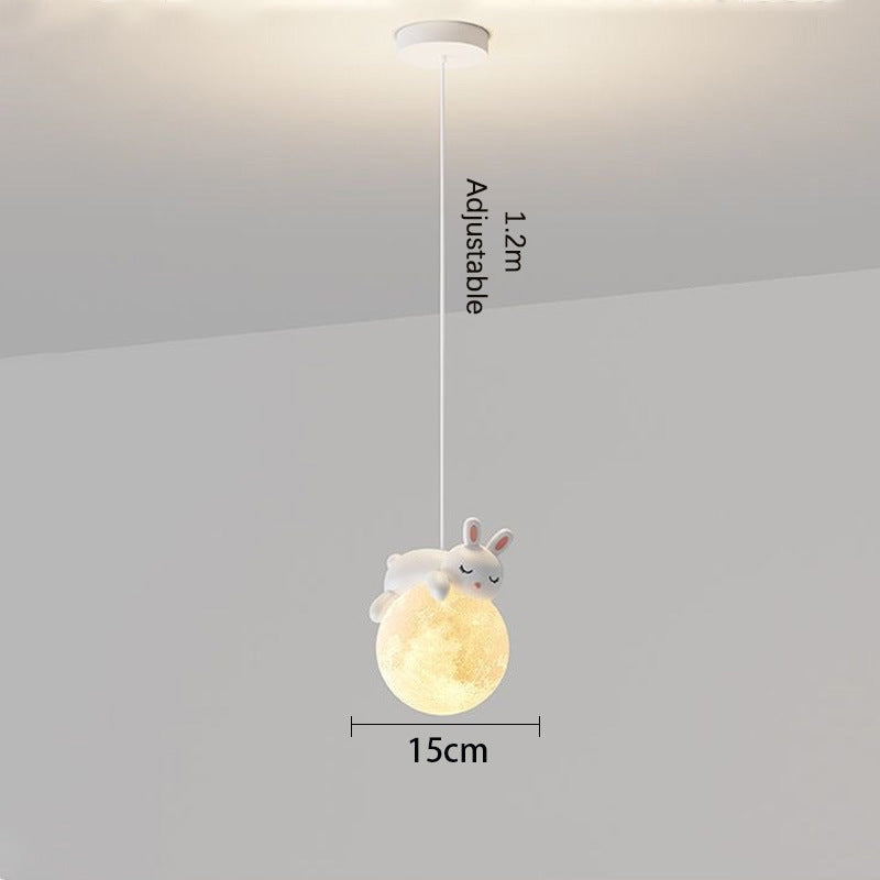 Hanging Moon and Rabbit Pendant Light