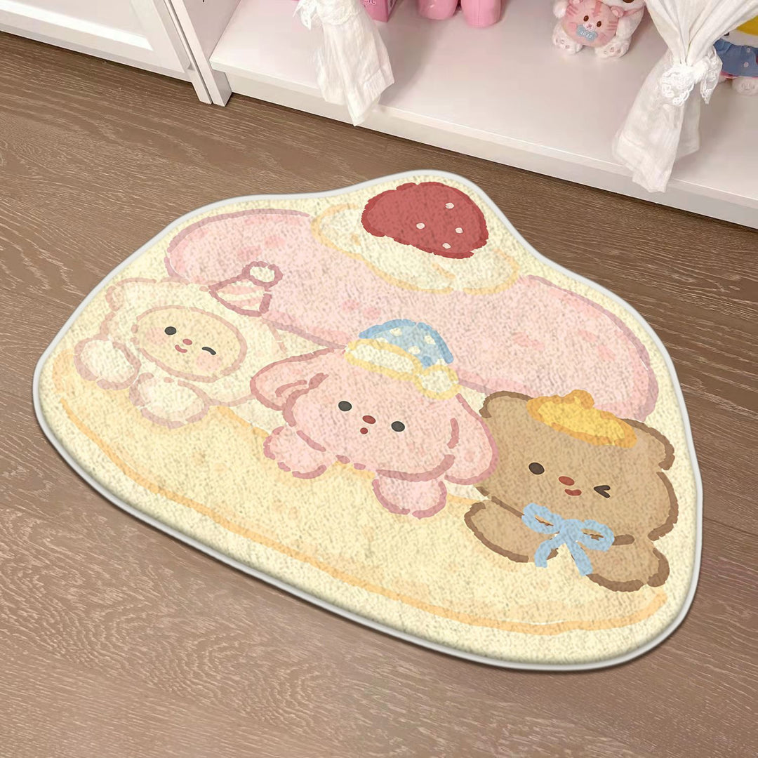 Children's Playful Cat-Shaped Area Mat Kalsten