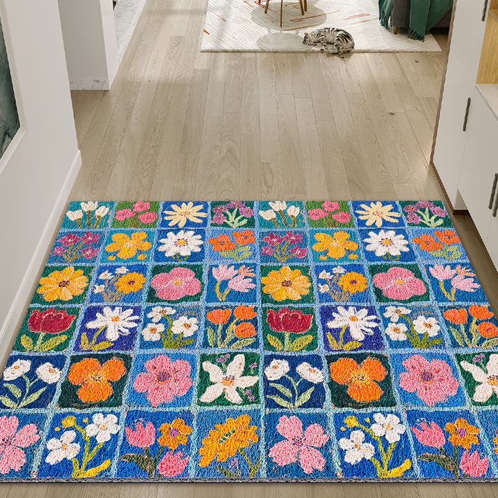 Colorful Floral Patchwork Area Rug Kalsten