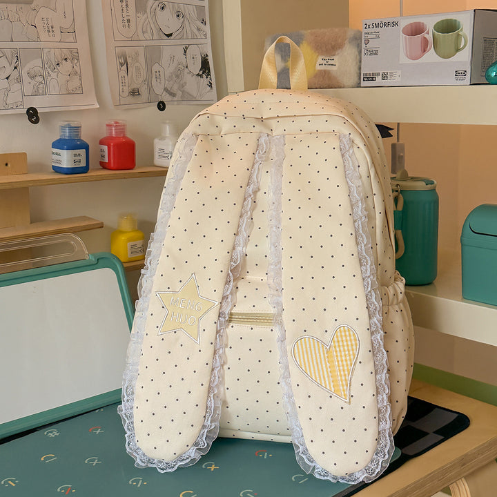 Cute Bunny-Ear Design Embellished Backpack Kalsten