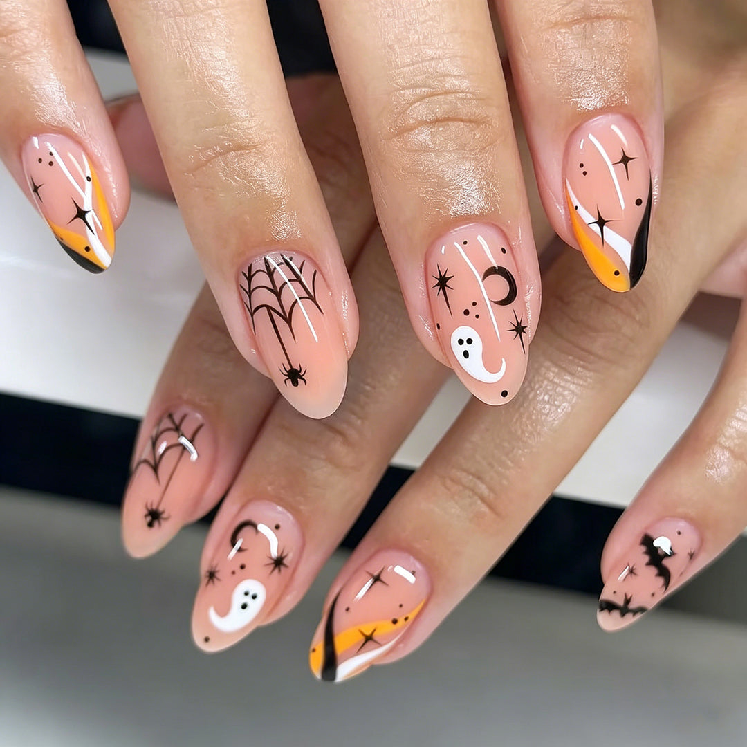 Halloween-Themed Decorative Press-On Nail Set
