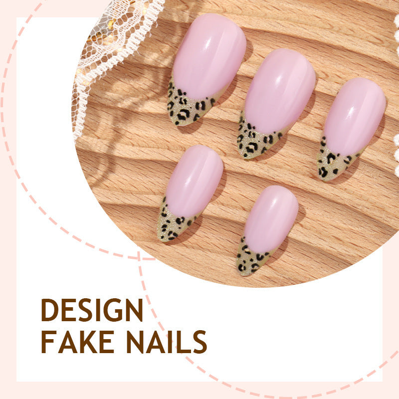 Artificial nail set with leopard pattern Kalsten