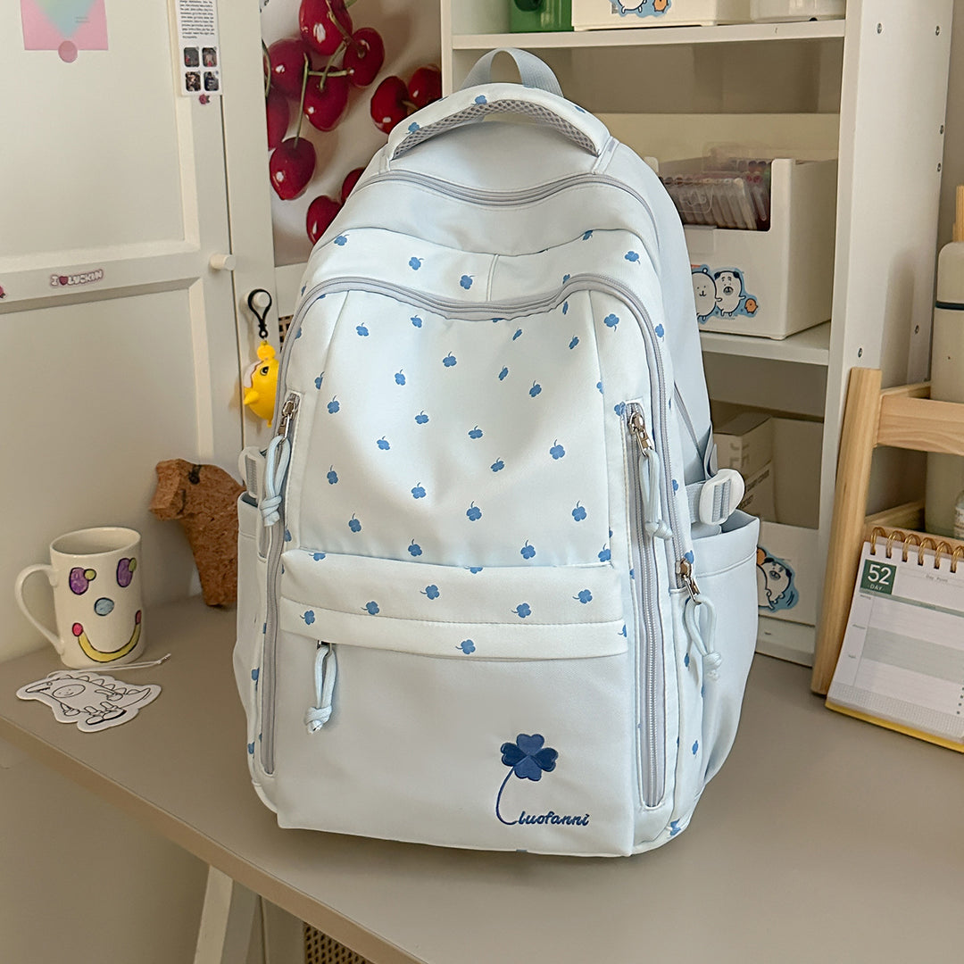 Playful Floral-Themed School Backpack Kalsten