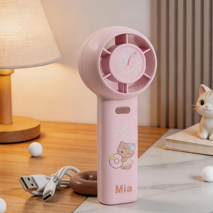 Women's Portable Handheld Fan with Cute Animal Design Kalsten