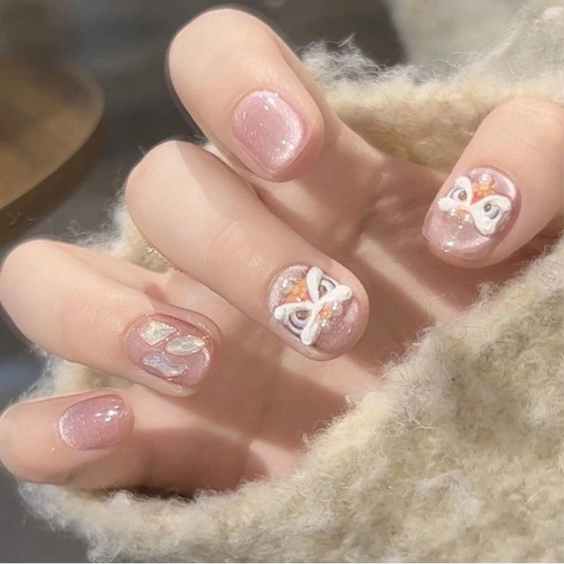 Artistic Glitter Butterfly Nail Art Extensions