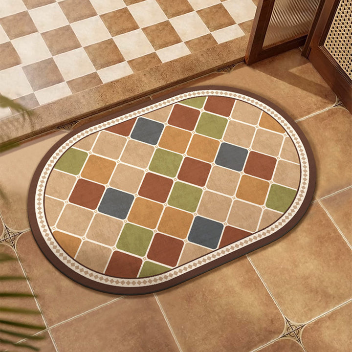 Colorful Patchwork Design Floor Mat Kalsten