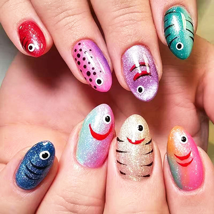 Playful Fish-Themed Nail Art Kalsten