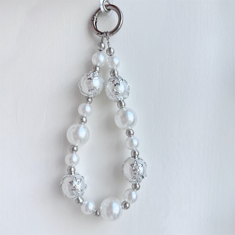 Elegant Pearl-Embellished Charm Keychain Kalsten