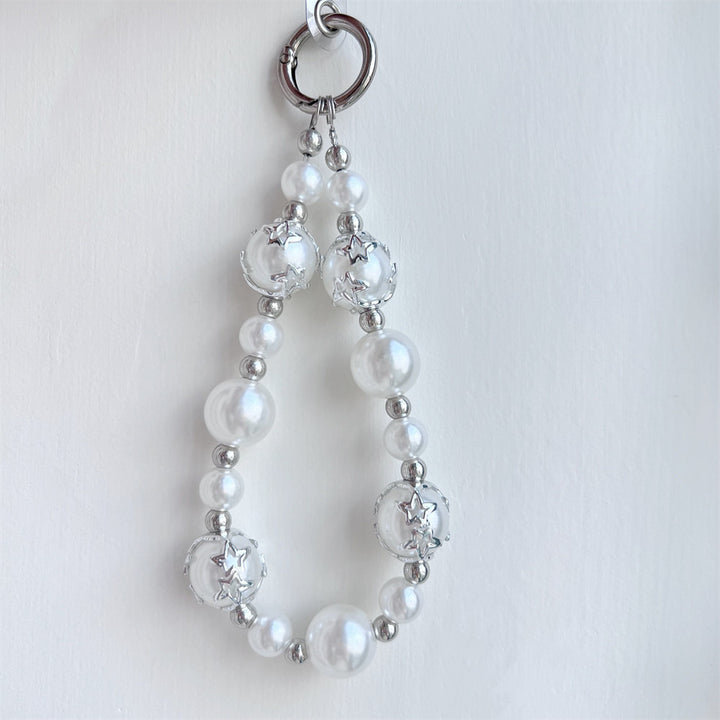 Elegant Pearl-Embellished Charm Keychain Kalsten