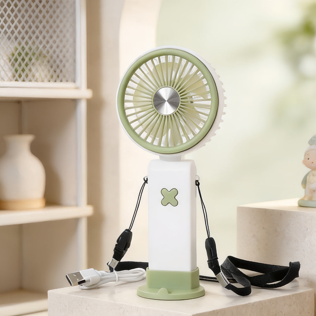 Ladies Portable Hand Fan with USB Connection and Flexible Carrying System Kalsten