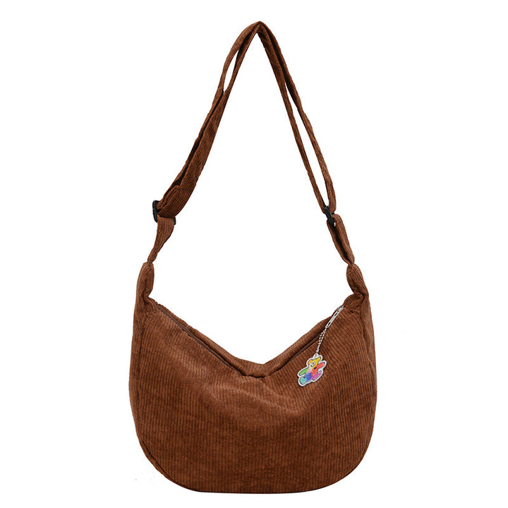 Casual Corduroy Shoulder Bag