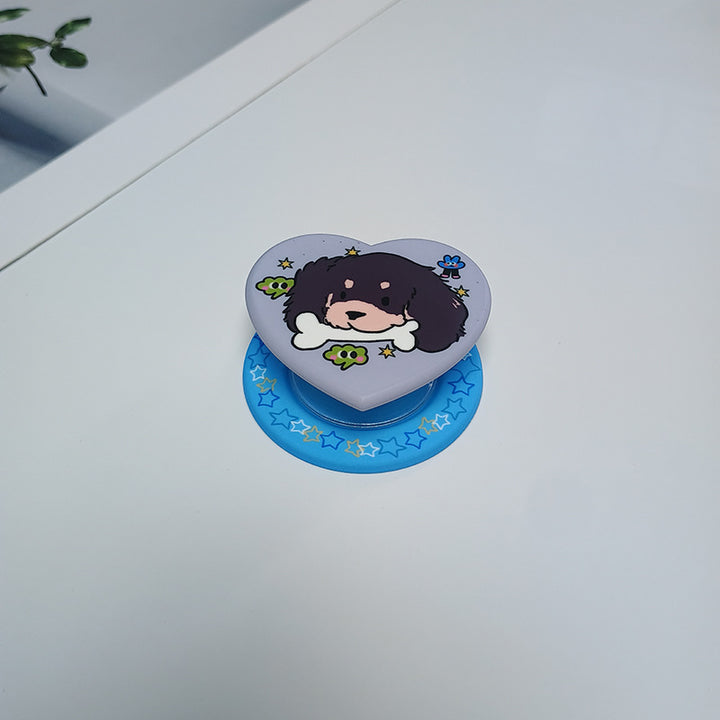 Heart-Shaped Character Phone Grip Kalsten